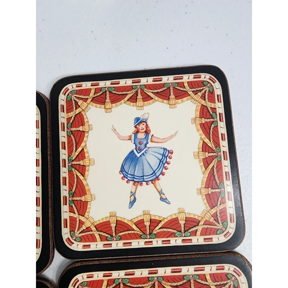 Pimpernel England Christmas Nutcracker Cork Bottom Set Of 5
